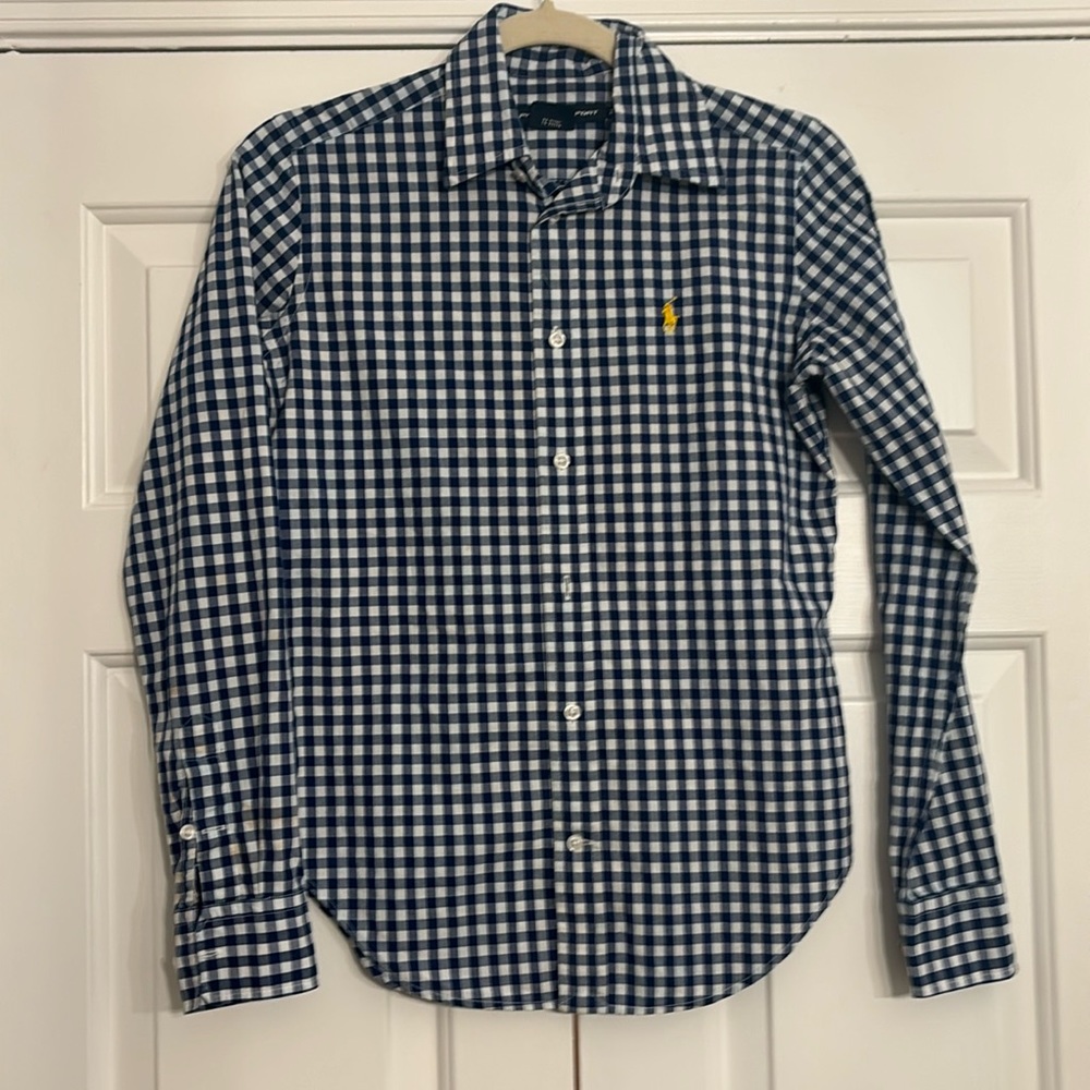 Ralph Lauren sport checkered button down shirt